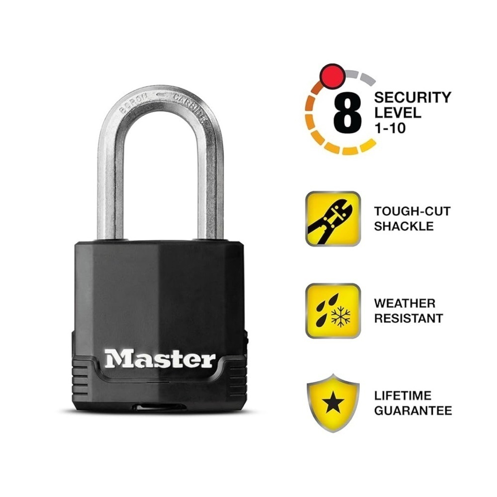 Masters Black Security Padlock